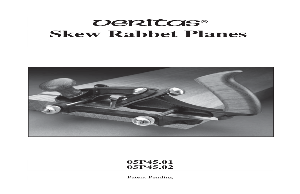 Skew Rabbet Planes