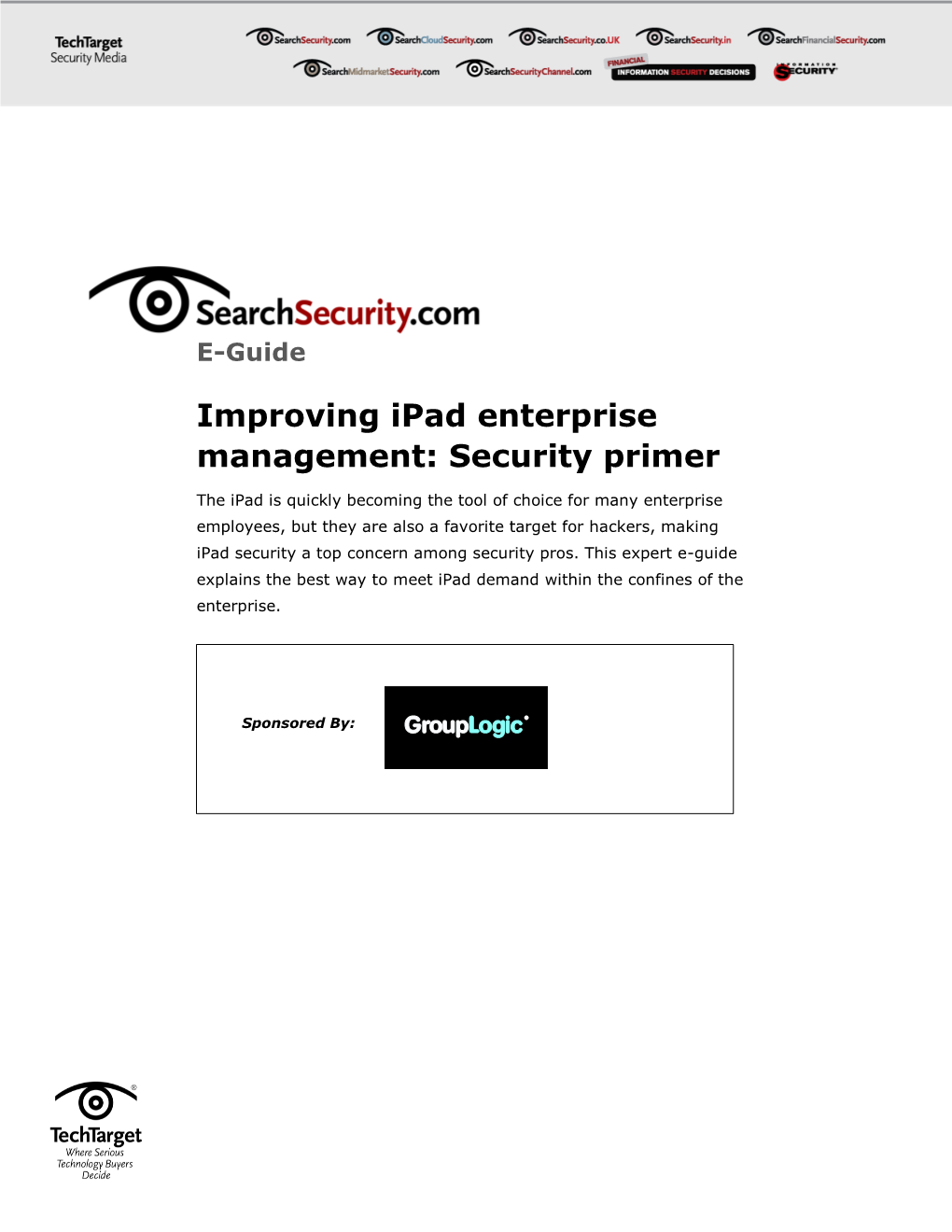 Improving Ipad Enterprise Management: Security Primer