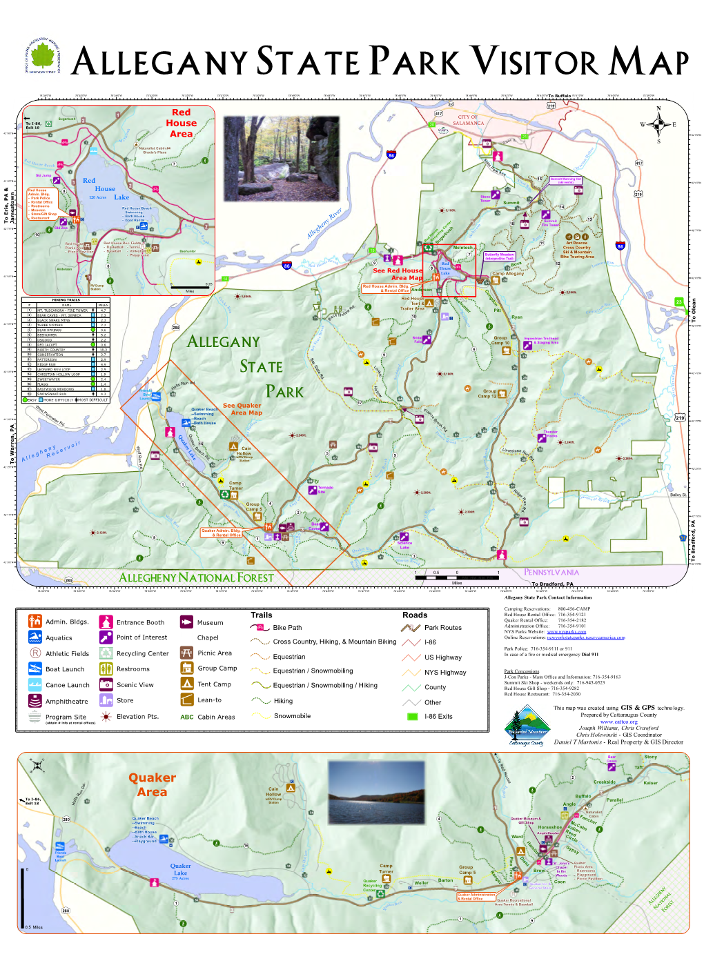 Allegany State Park Visitor Map Visitor Park State Allegany Y Â