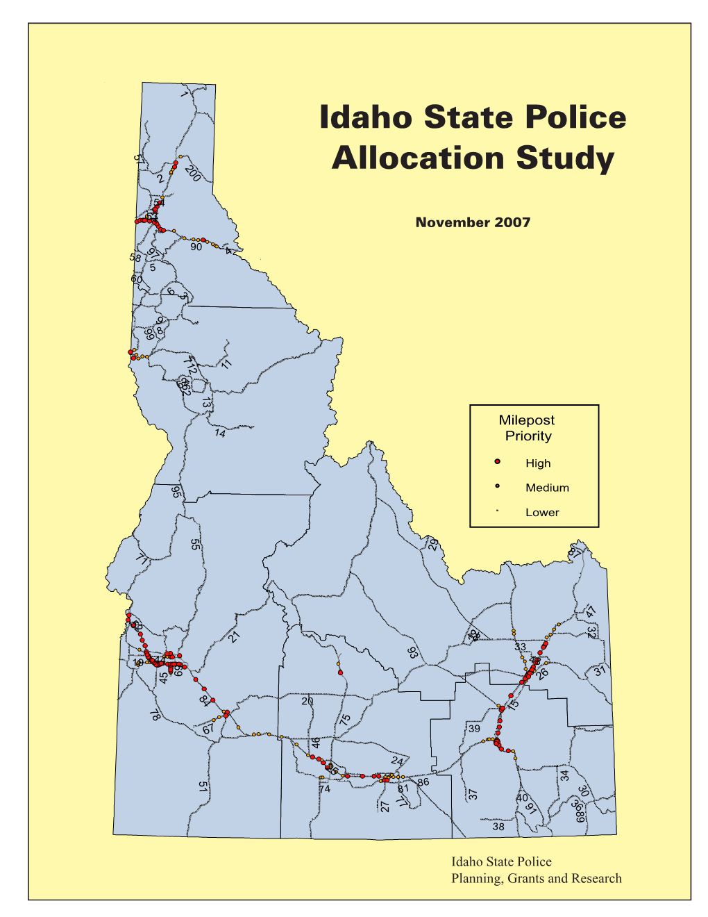 Idaho State Police Allocation Study