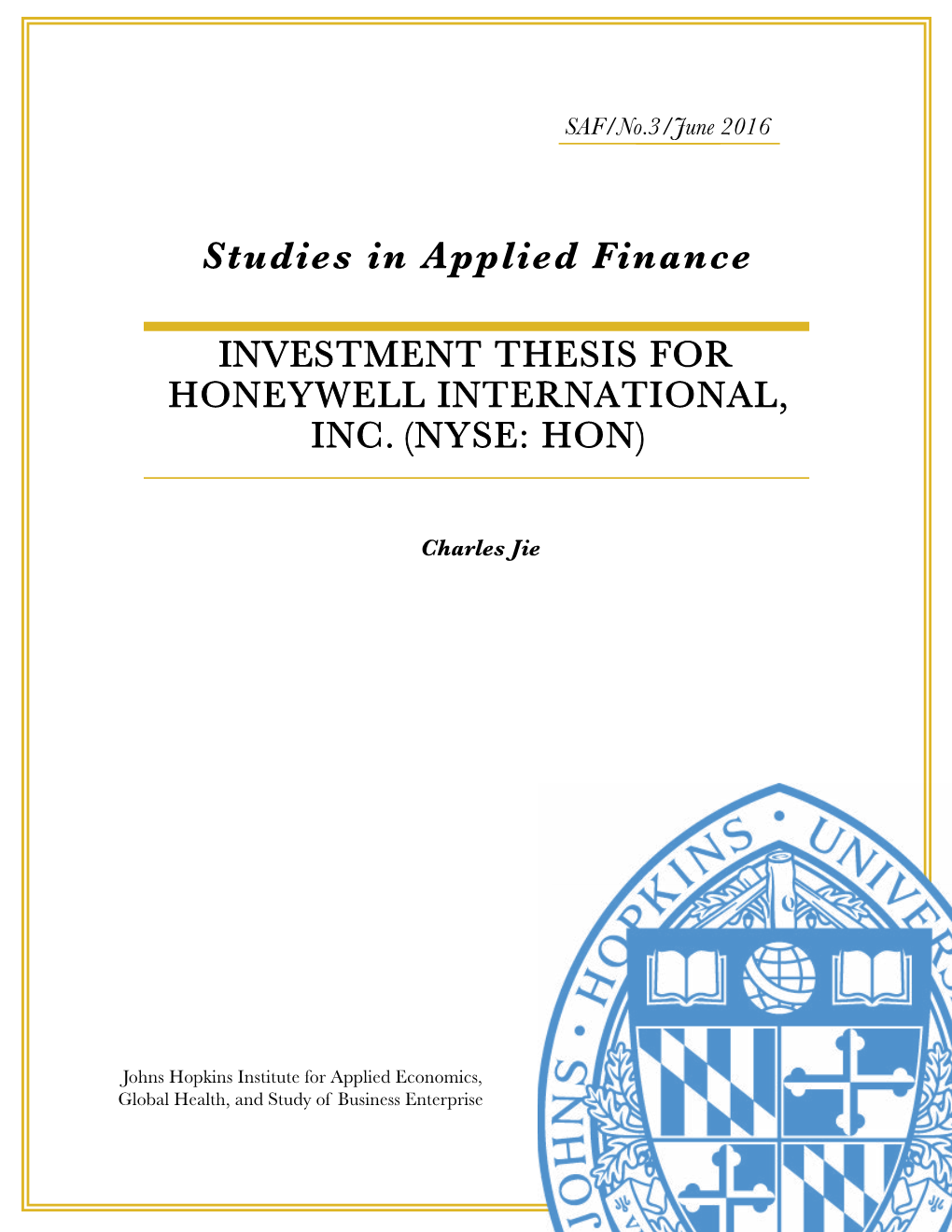 Investment Thesis for Honeywell International, Inc