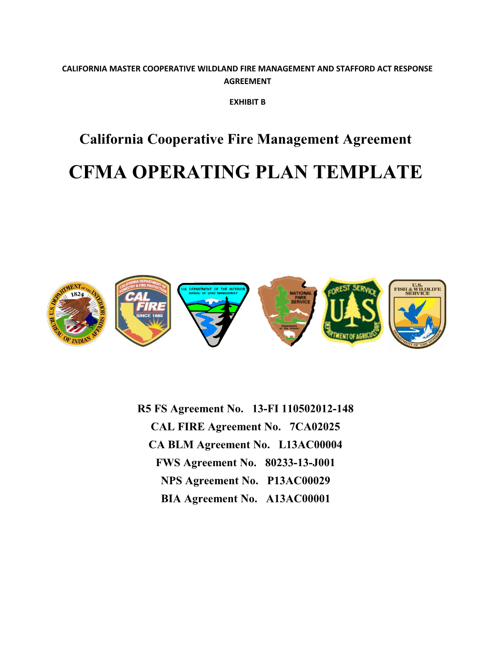 California Cooperative Fire Management Agreement