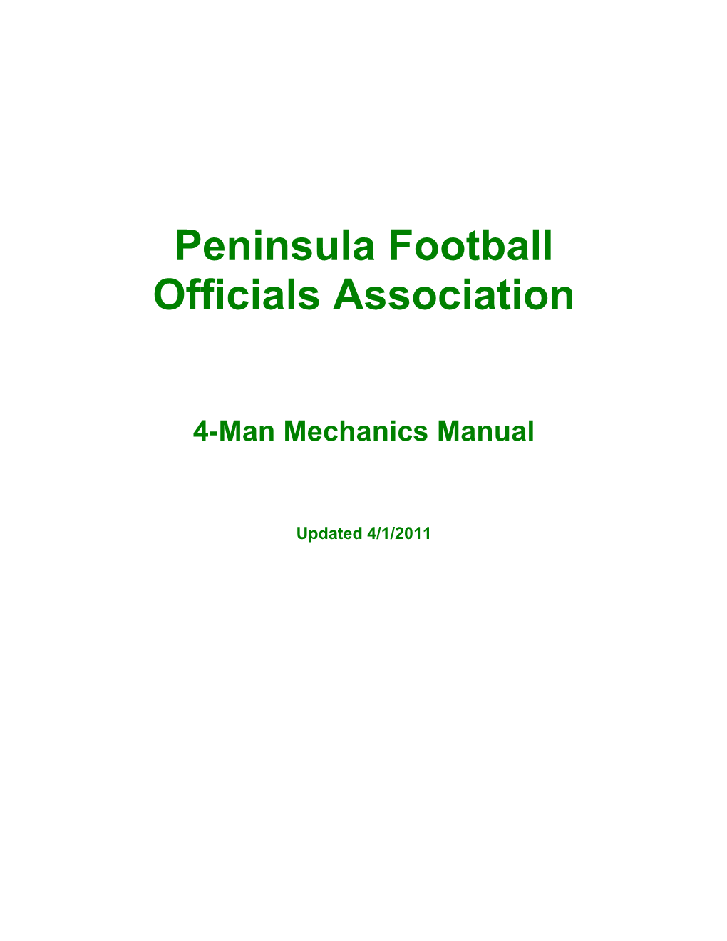 Peninsula Football Officials Association