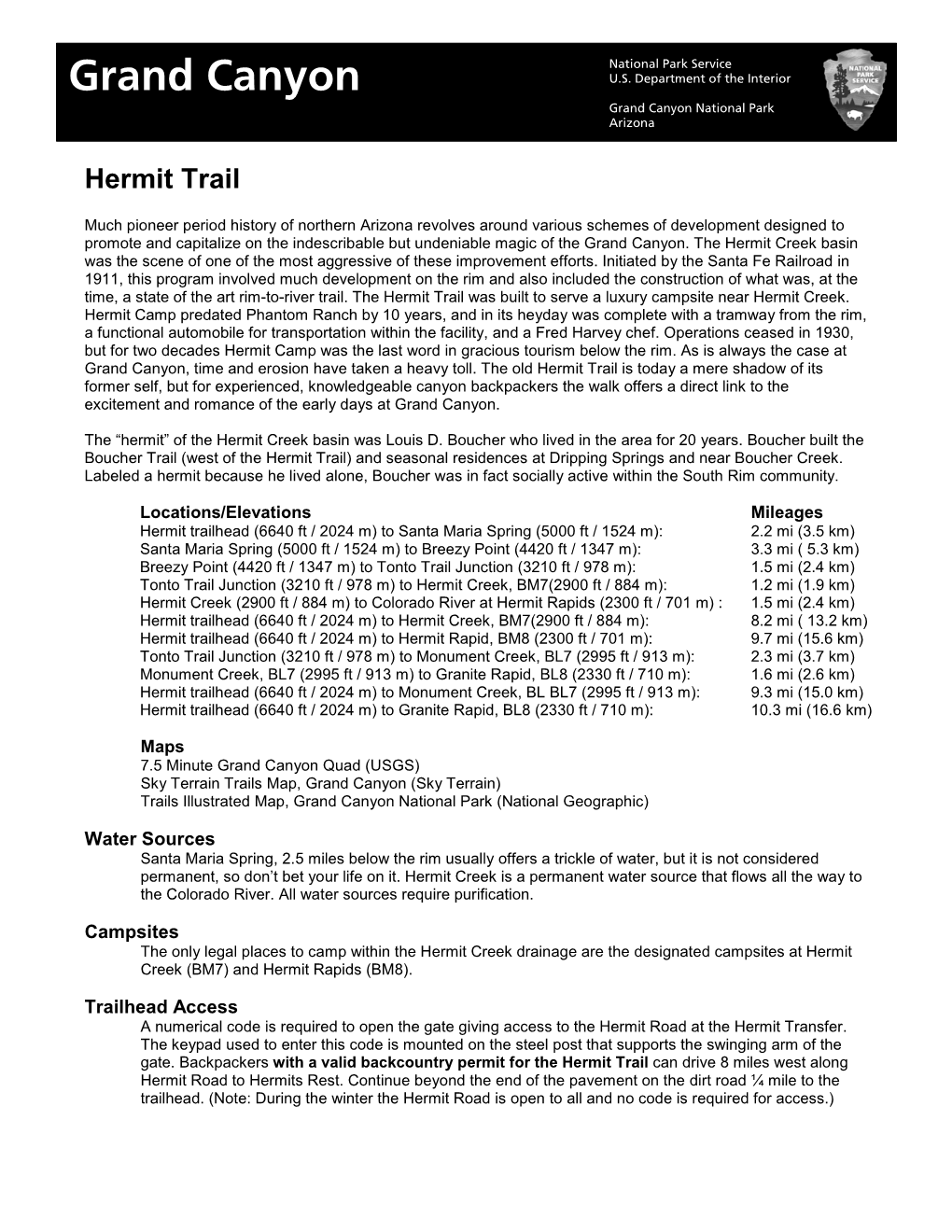 Hermit Trail