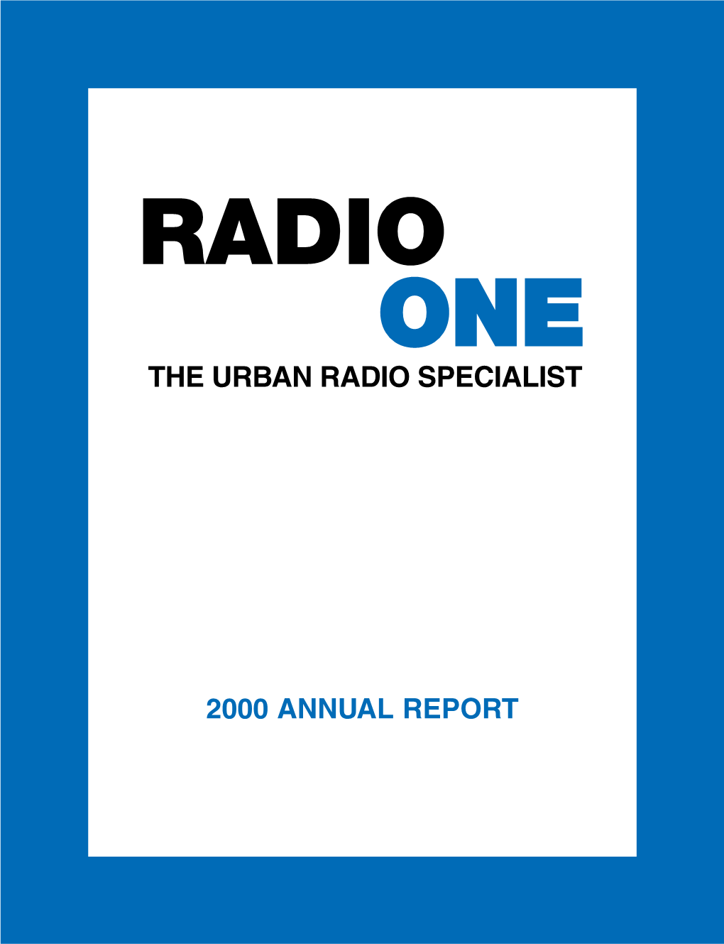 2000 Annual Report