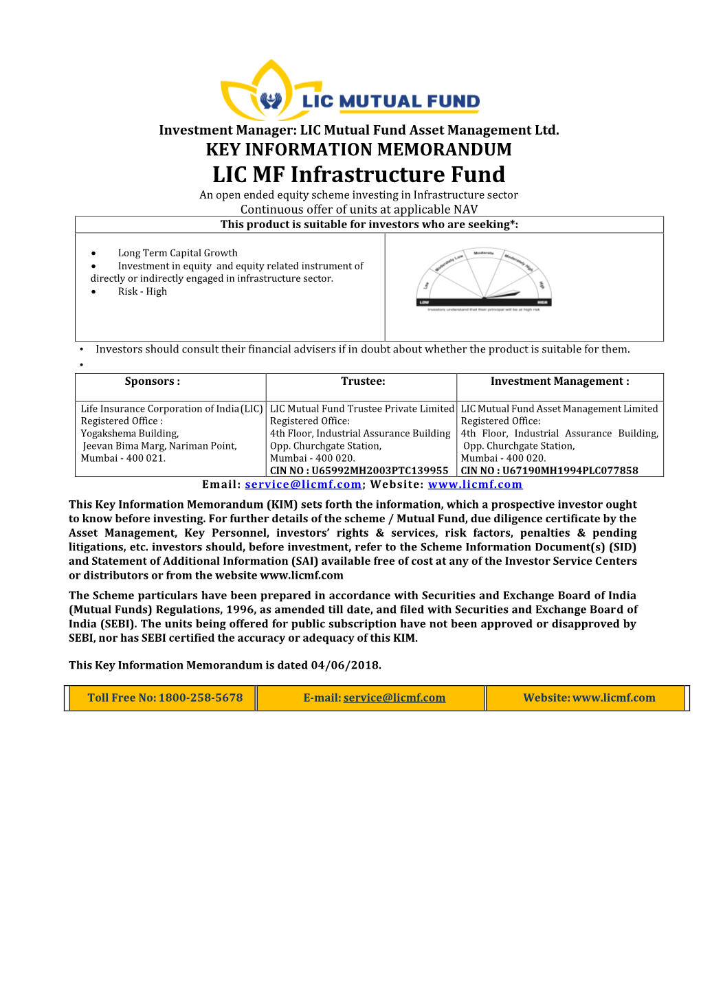 Key Information Memorandum