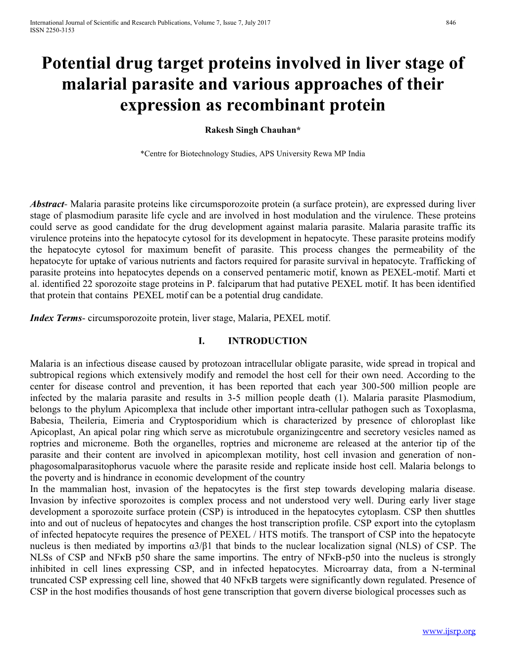 Potential Drug Target Proteins Involved in Liver Stage of Malarial Parasite and Various Approaches of Their Expression As Recombinant Protein