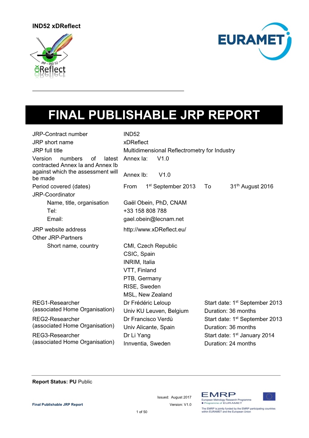 Final Publishable Report Multidimensional