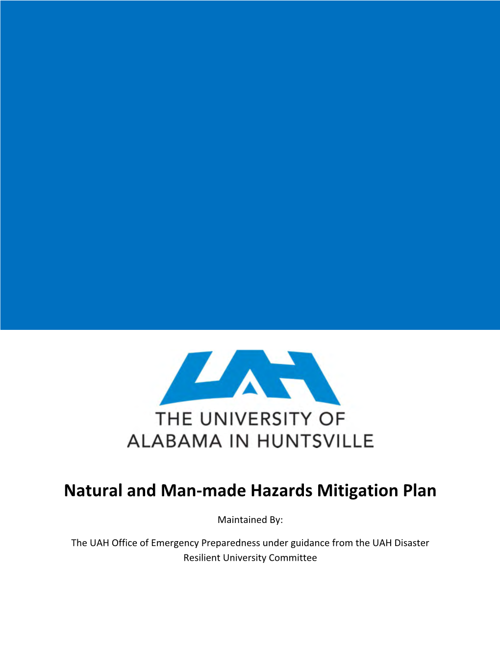 Natural and Man-Made Hazards Mitigation Plan