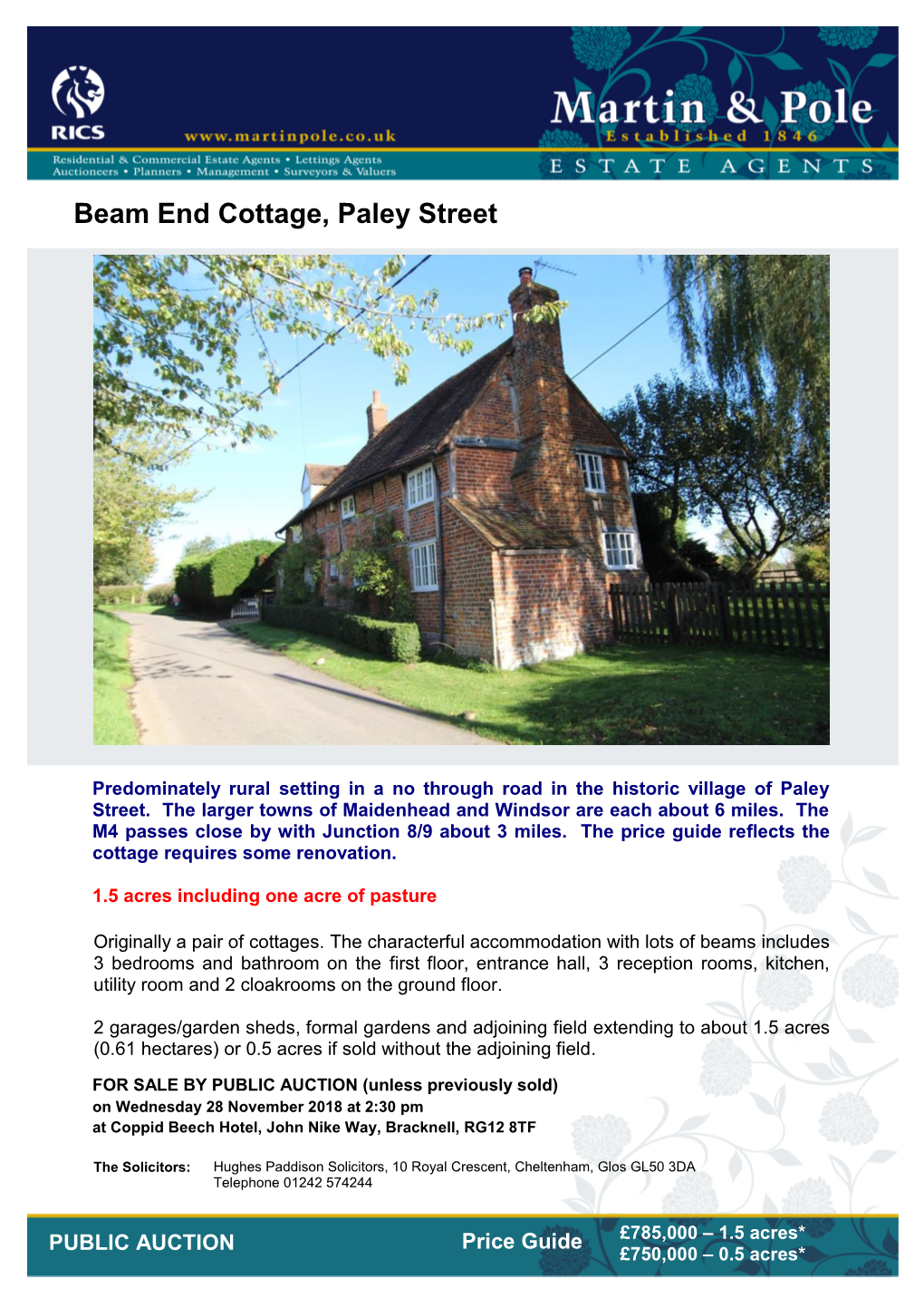 Beam End Cottage, Paley Street
