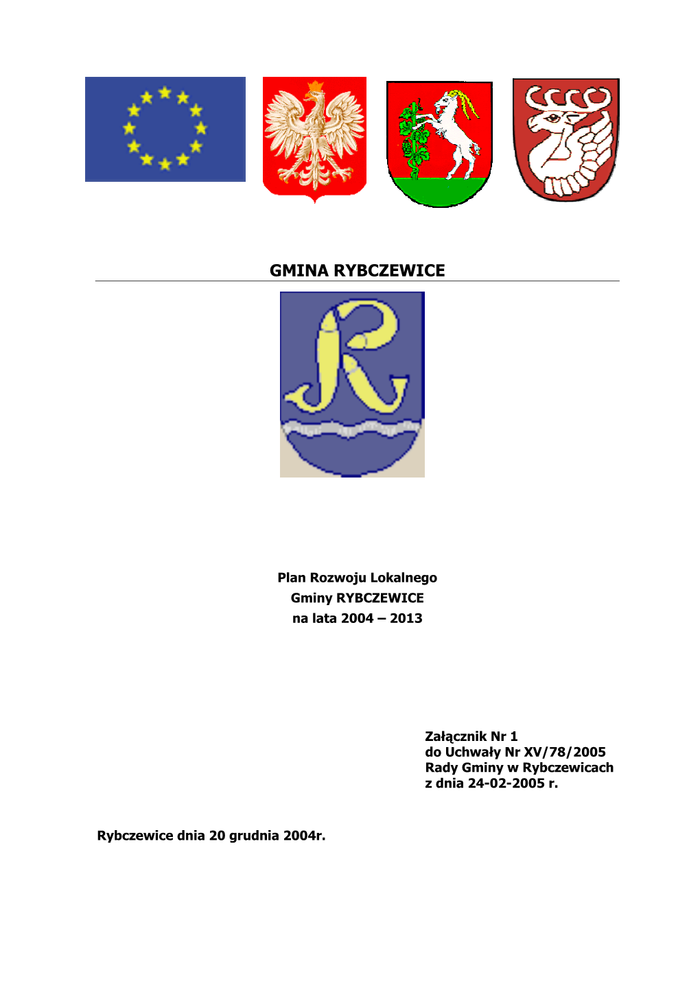 Plan Rozwoju Lokalnego Rybczewice Wersja Aktualna