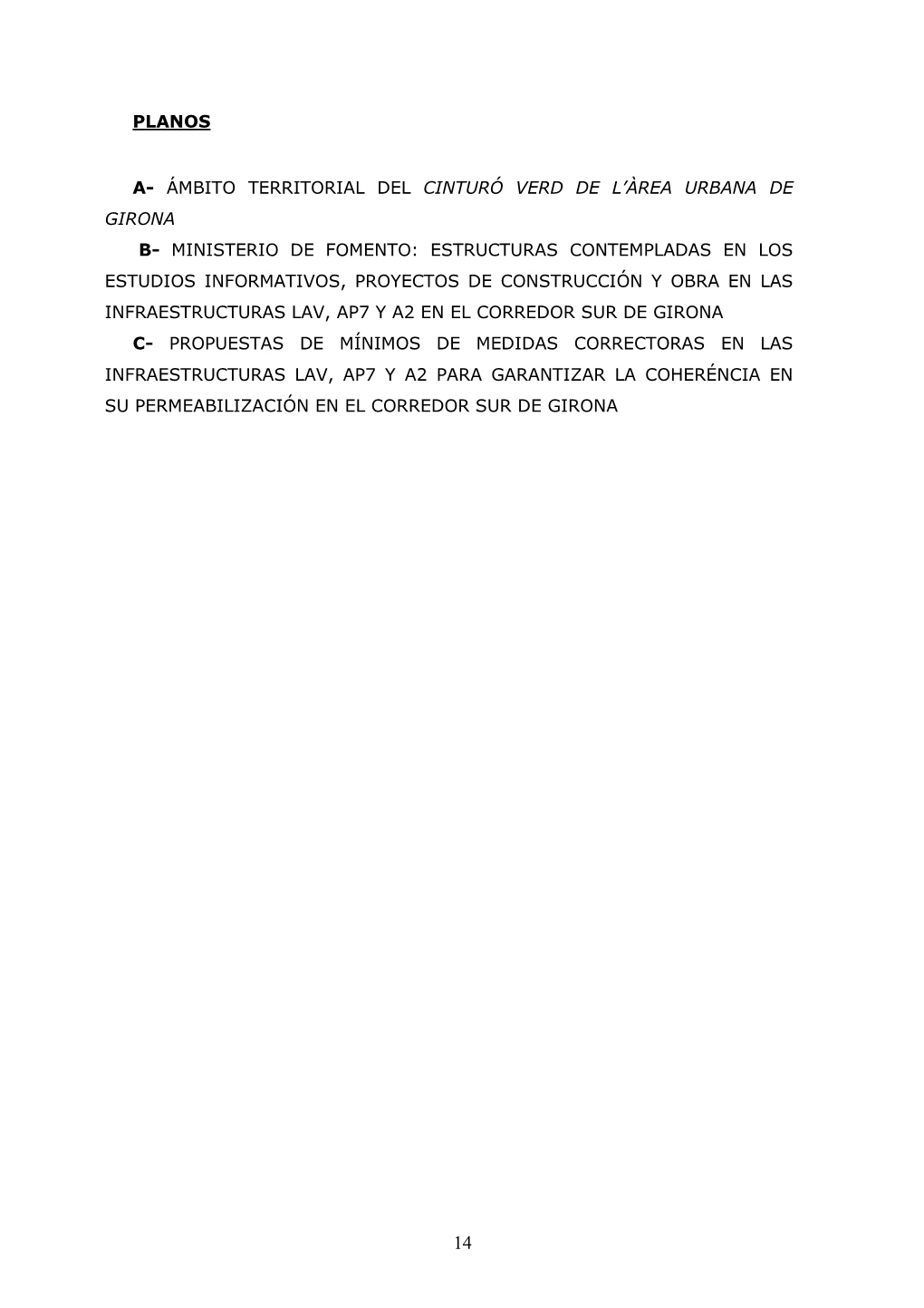 Planos A- Ámbito Territorial Del Cinturó Verd De L'àrea