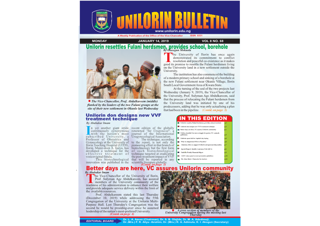 Bulletin January 14, 2019 Press Ready