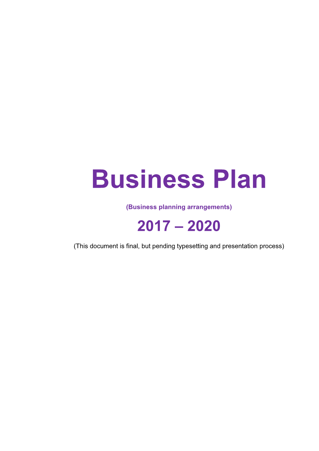 Business Plan