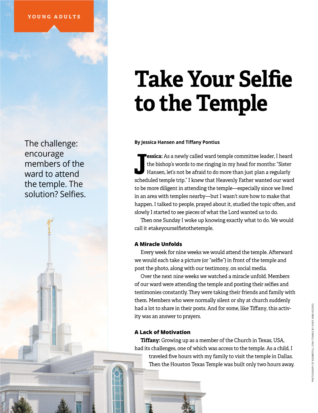 Take Your Selfie to the Temple