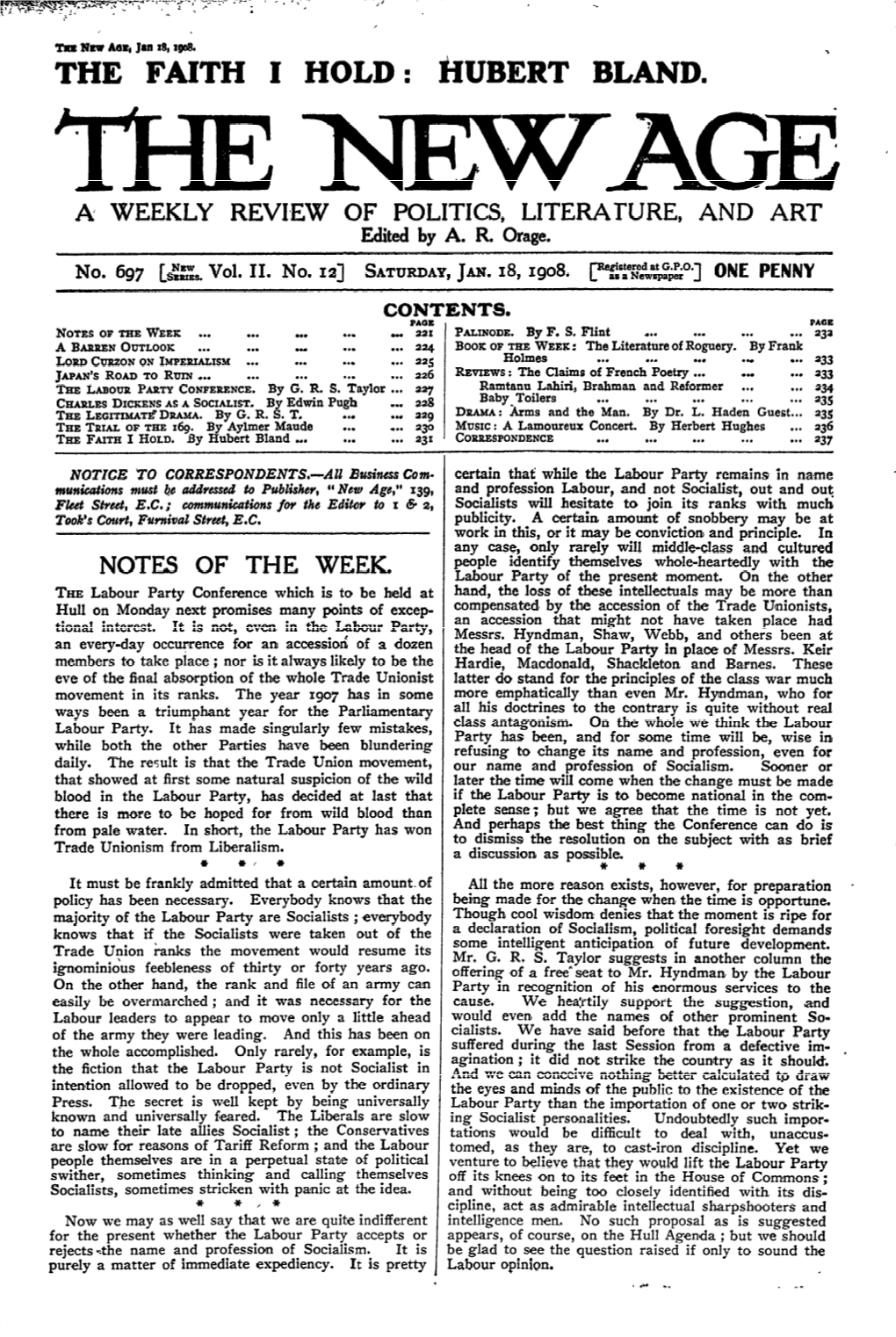 Vol. 2 No. 12, January 18, 1908