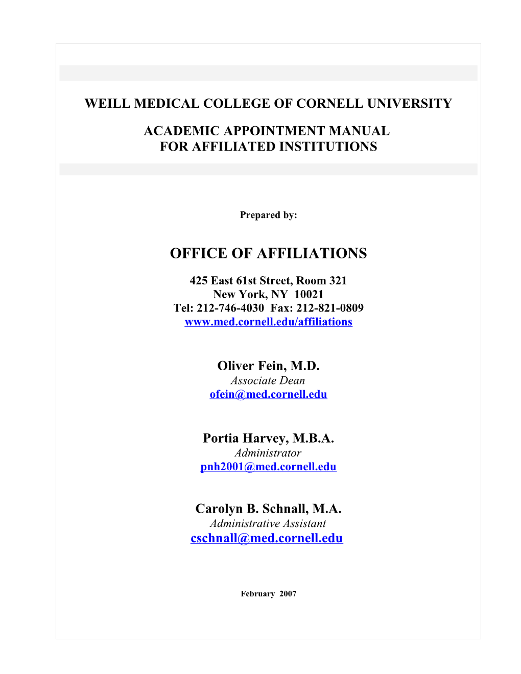 Weill Medical College of Cornell University