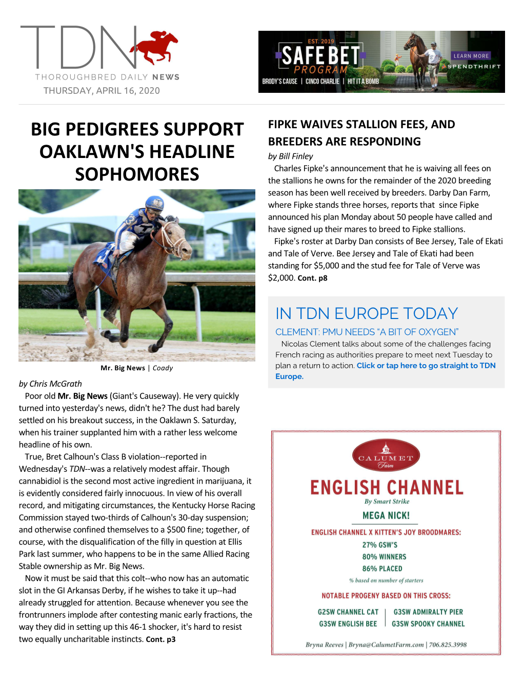 Big Pedigrees Support Oaklawn's Headline