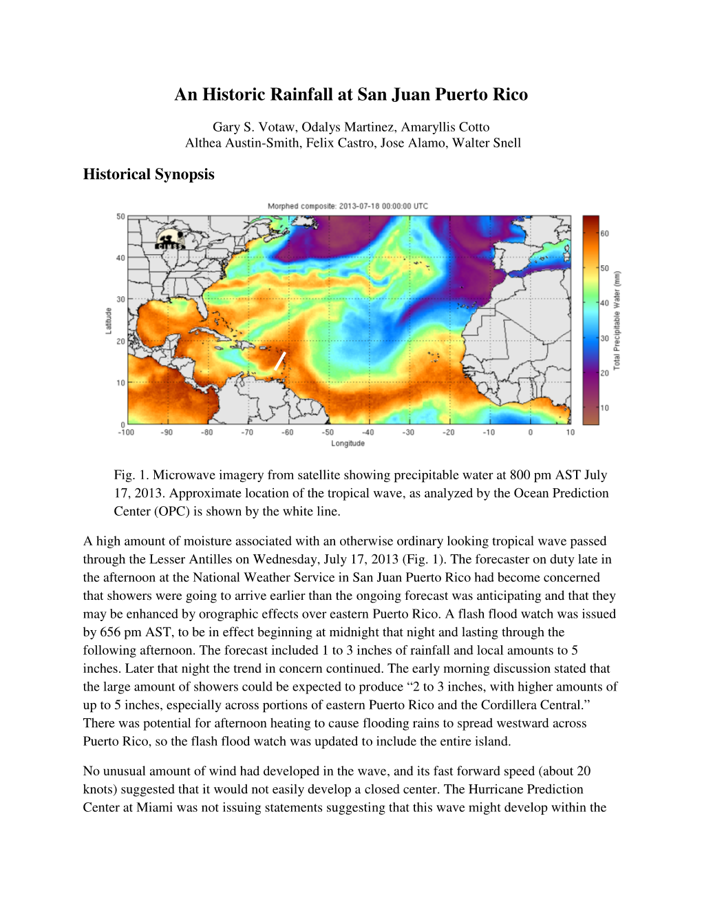 An Historic Rainfall at San Juan Puerto Rico