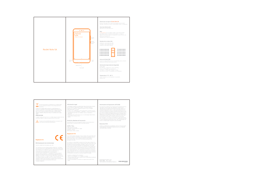 Redmi Note 5A Presione Y Sostenga El Botón De Encendido/Apagado Para Encender El Dispositivo