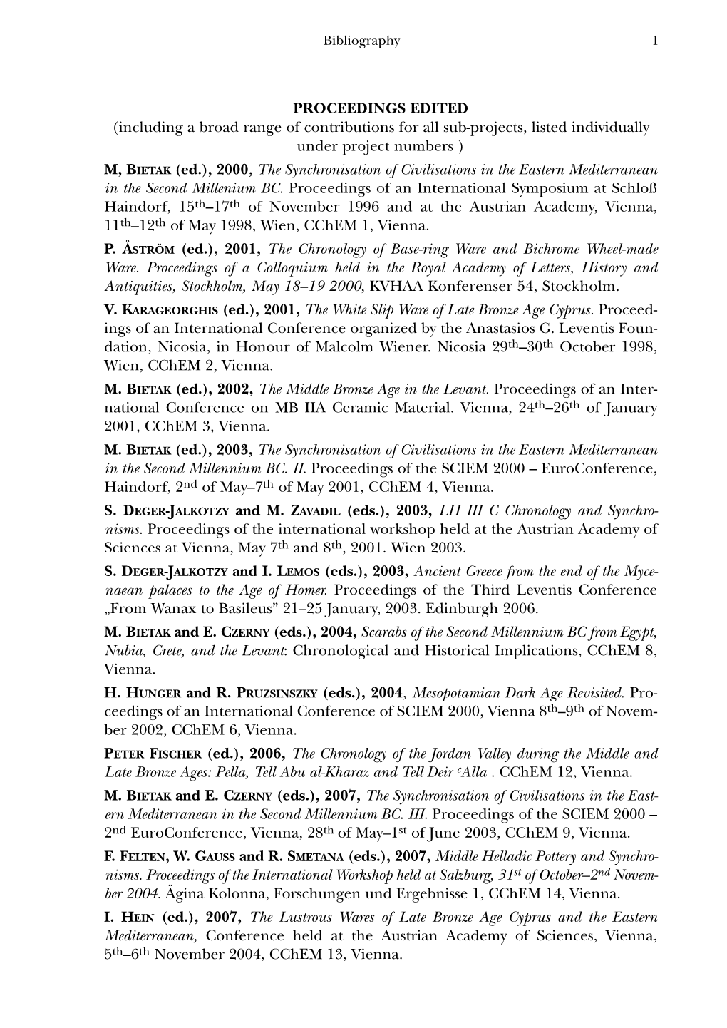 Bibliography of SCIEM2000