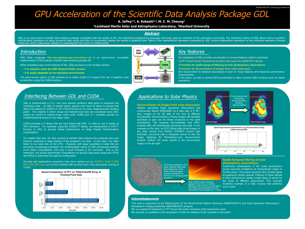 GPU Acceleration of the Scientific Data Analysis Package GDL A