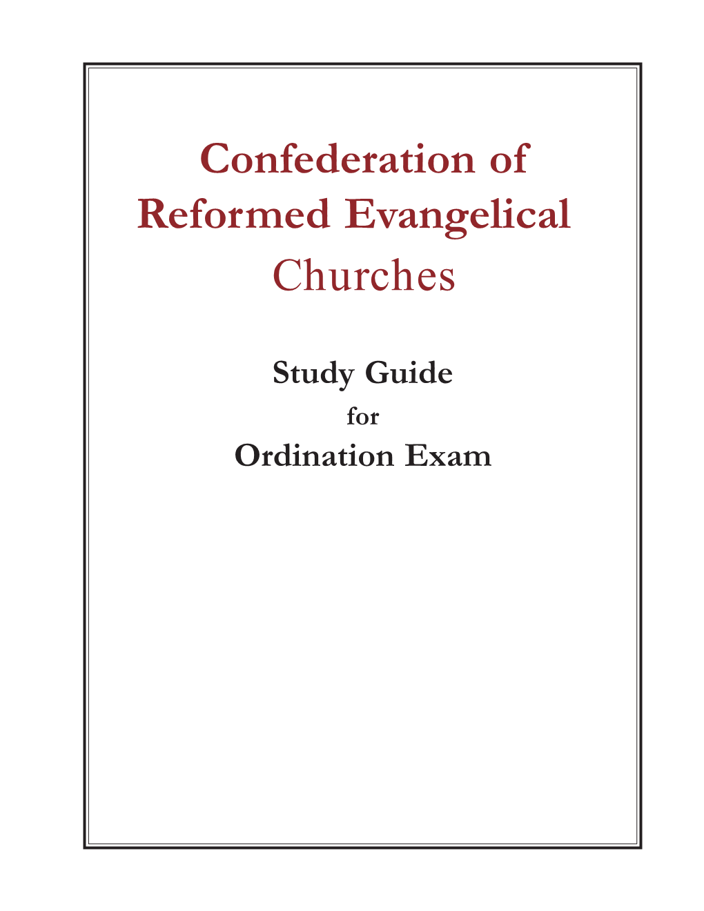 Ordination Study Guide