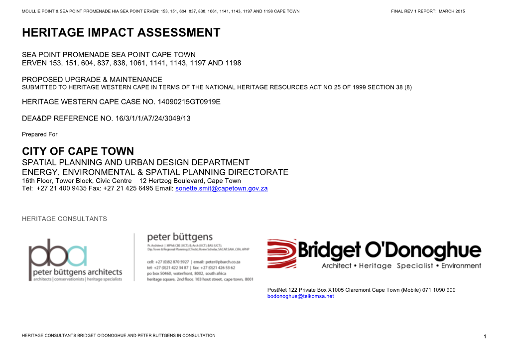 Heritage Impact Assessment