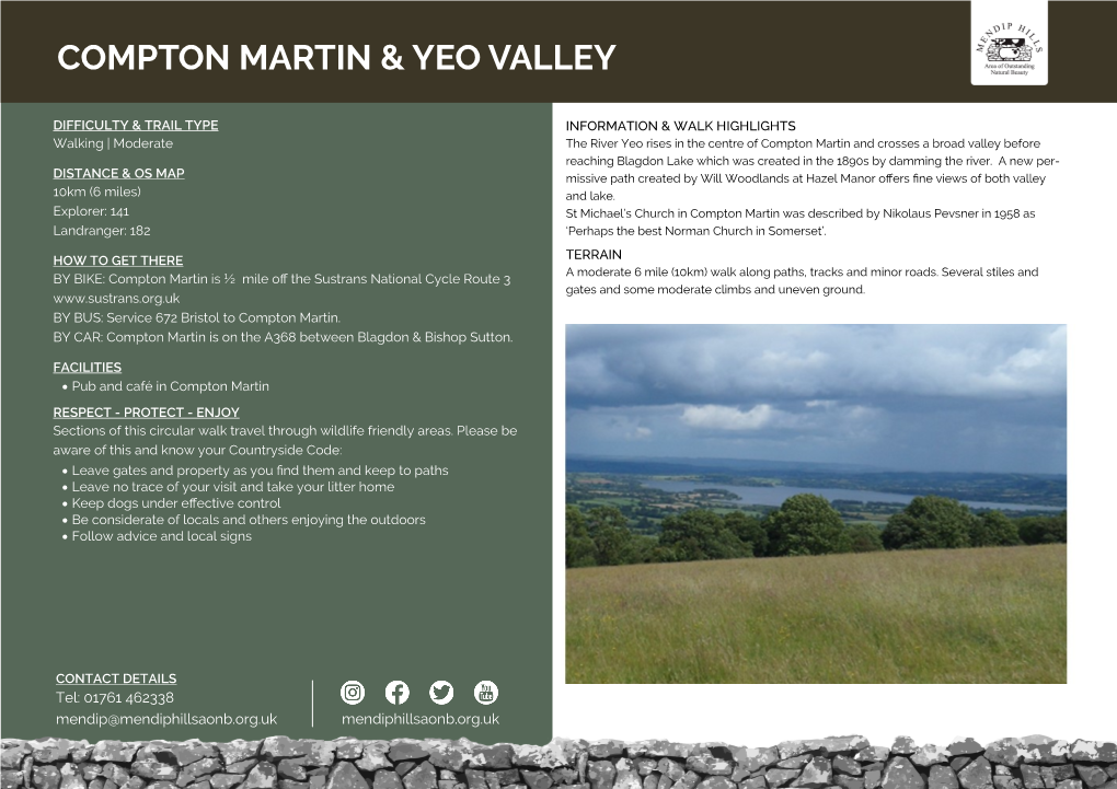 Compton Martin & Yeo Valley Walk