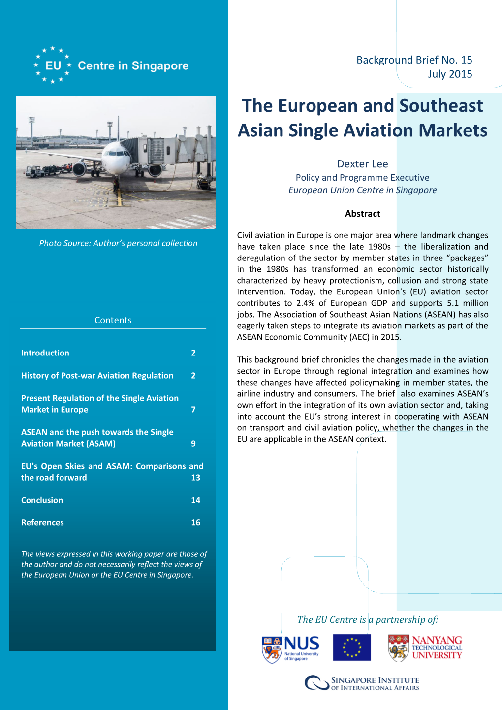 The European and Southeast Asian Single Aviation Markets