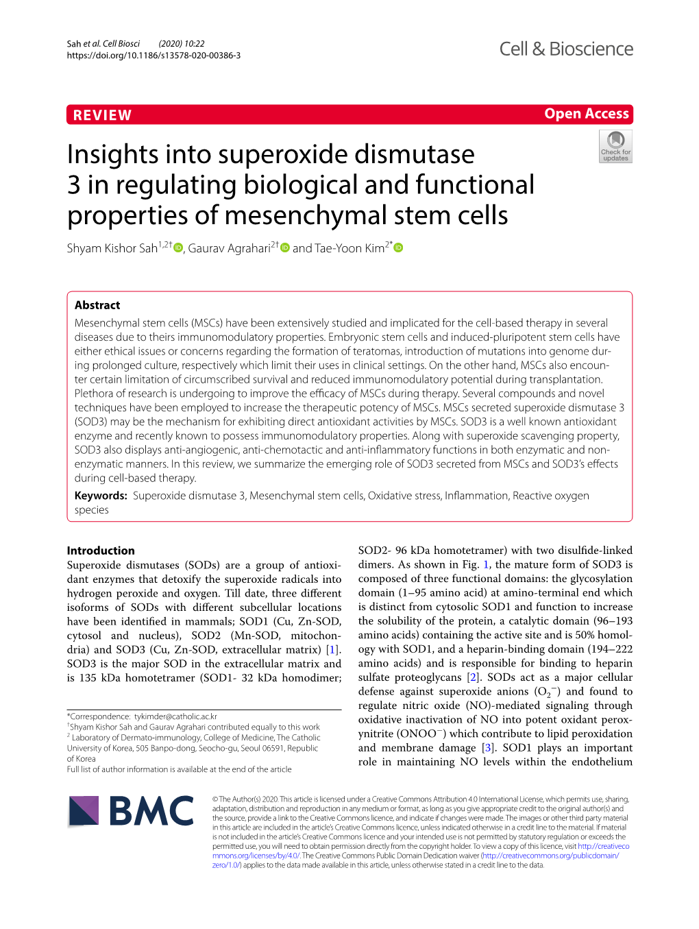 Insights Into Superoxide Dismutase 3 in Regulating Biological And