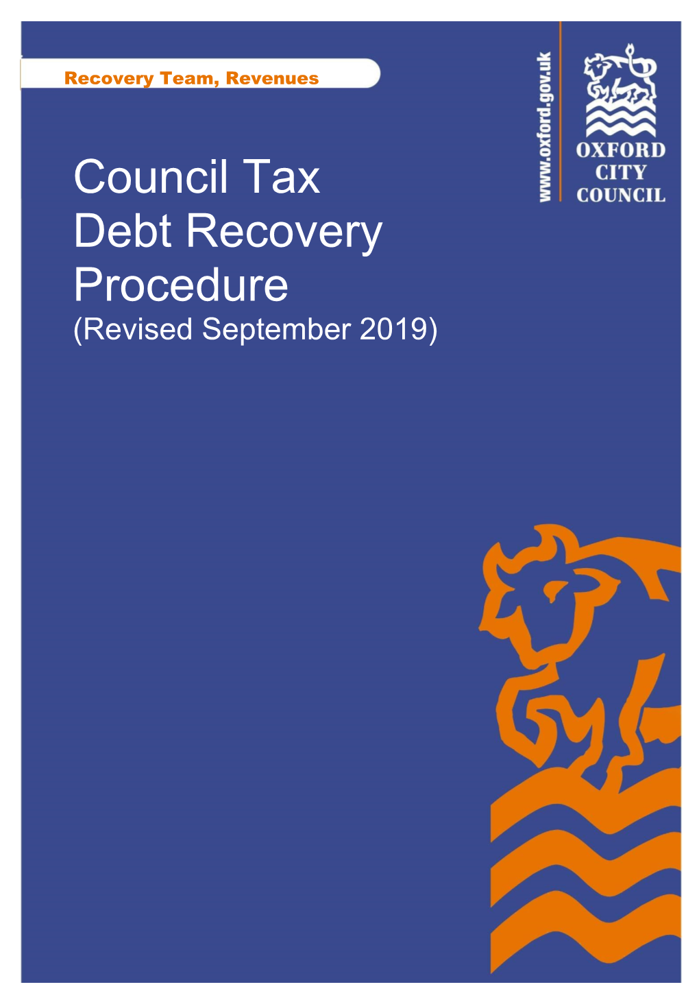 Council Tax Debt Recovery Procedure (Revised September 2019)