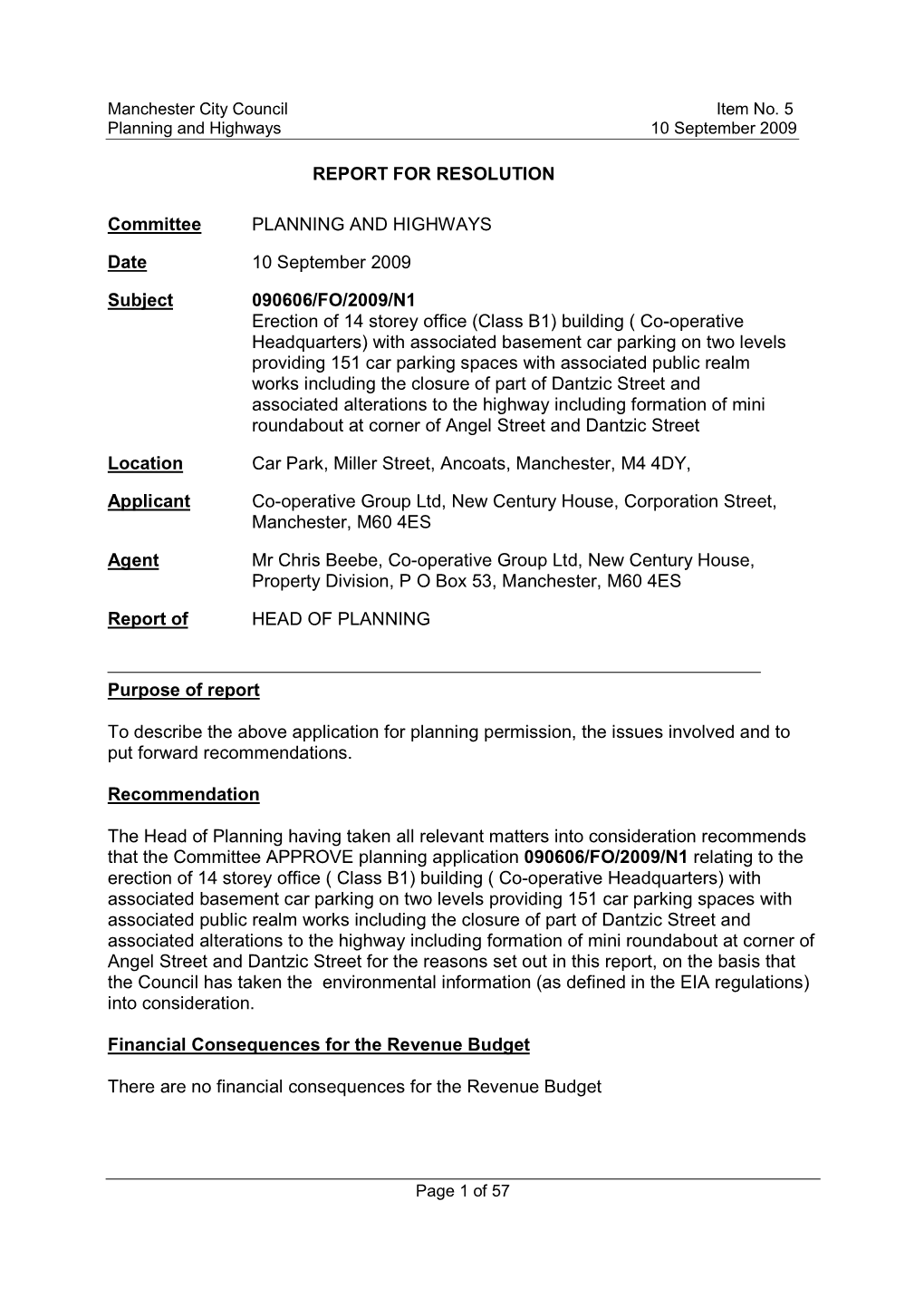 Application 090606, Planning and Highways Committee 10