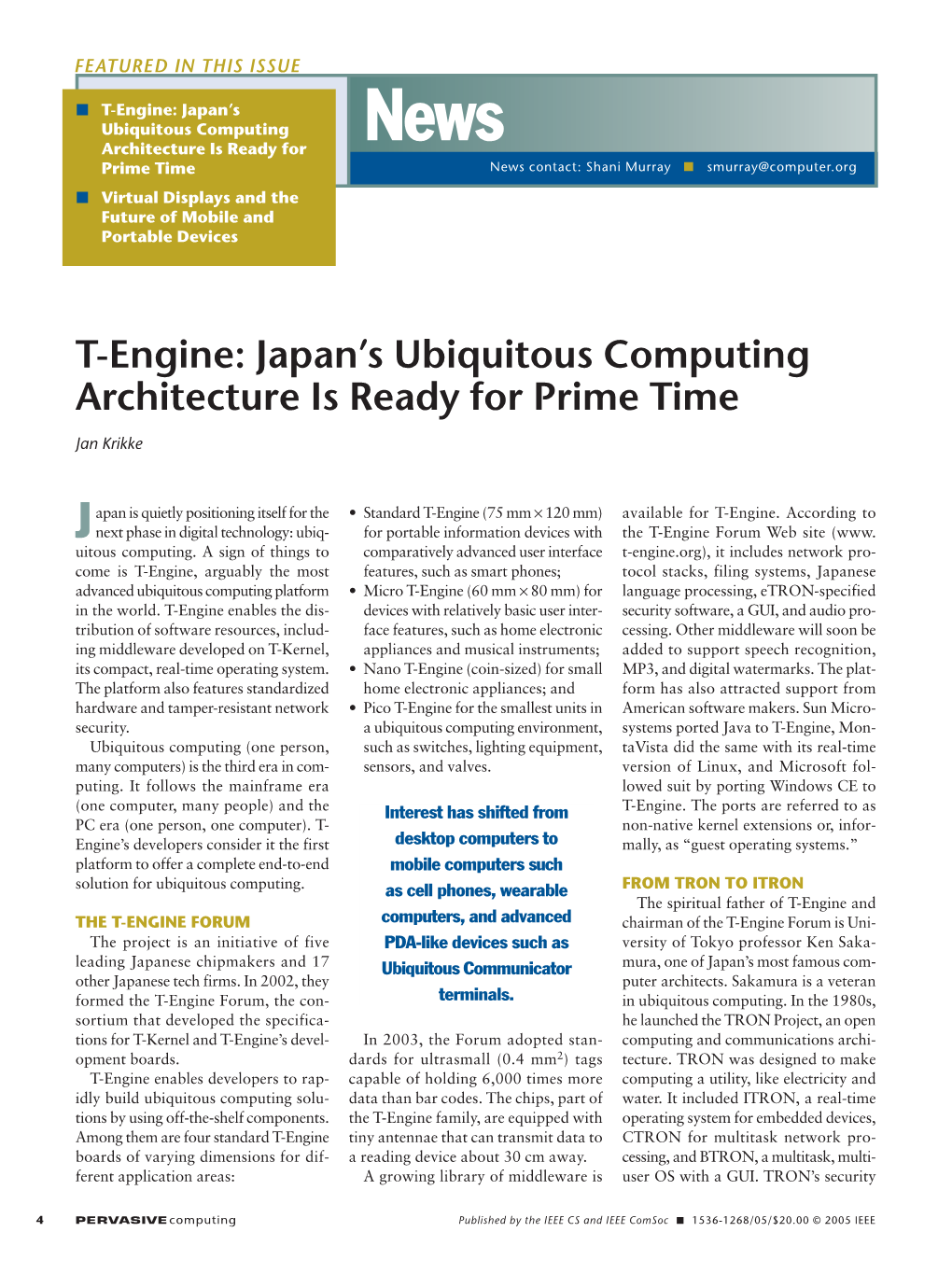 Japan's Ubiquitous Computing Architecture Is Ready for Prime Time