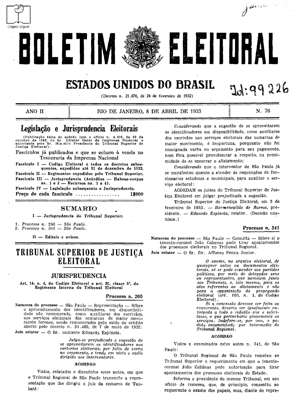 ESTADOS UNIDOS DO BRASIL (Decreto N