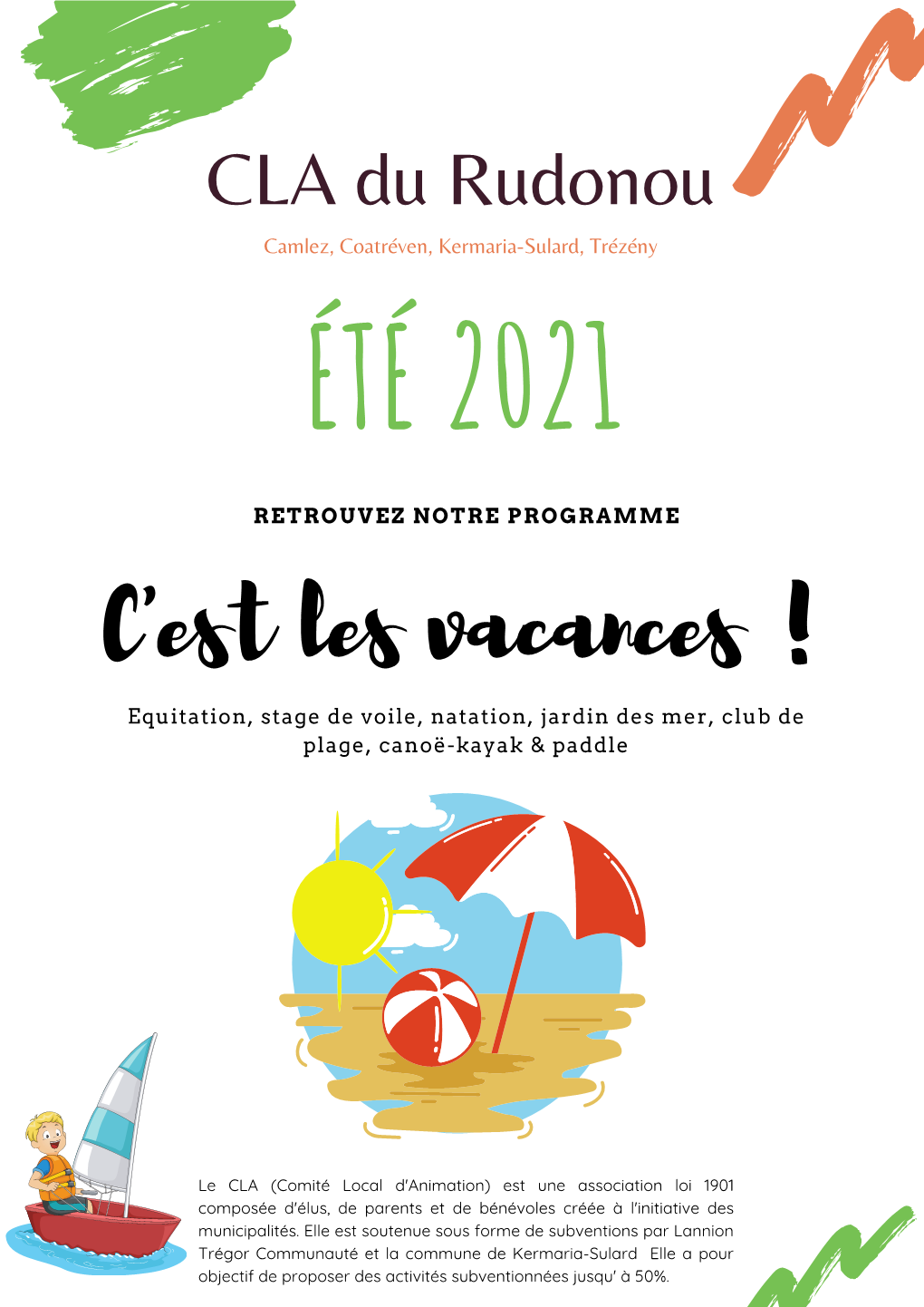 CLA Du Rudonou Camlez, Coatréven, Kermaria-Sulard, Trézény ÉTÉ 2021