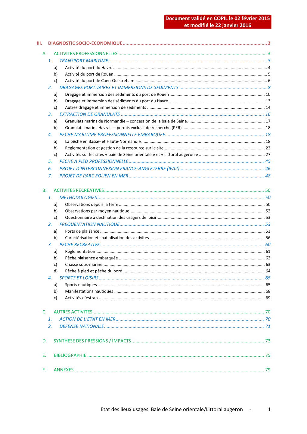 Document Validé En COPIL Le 02 Février 2015 Et Modifié Le 22 Janvier 2016