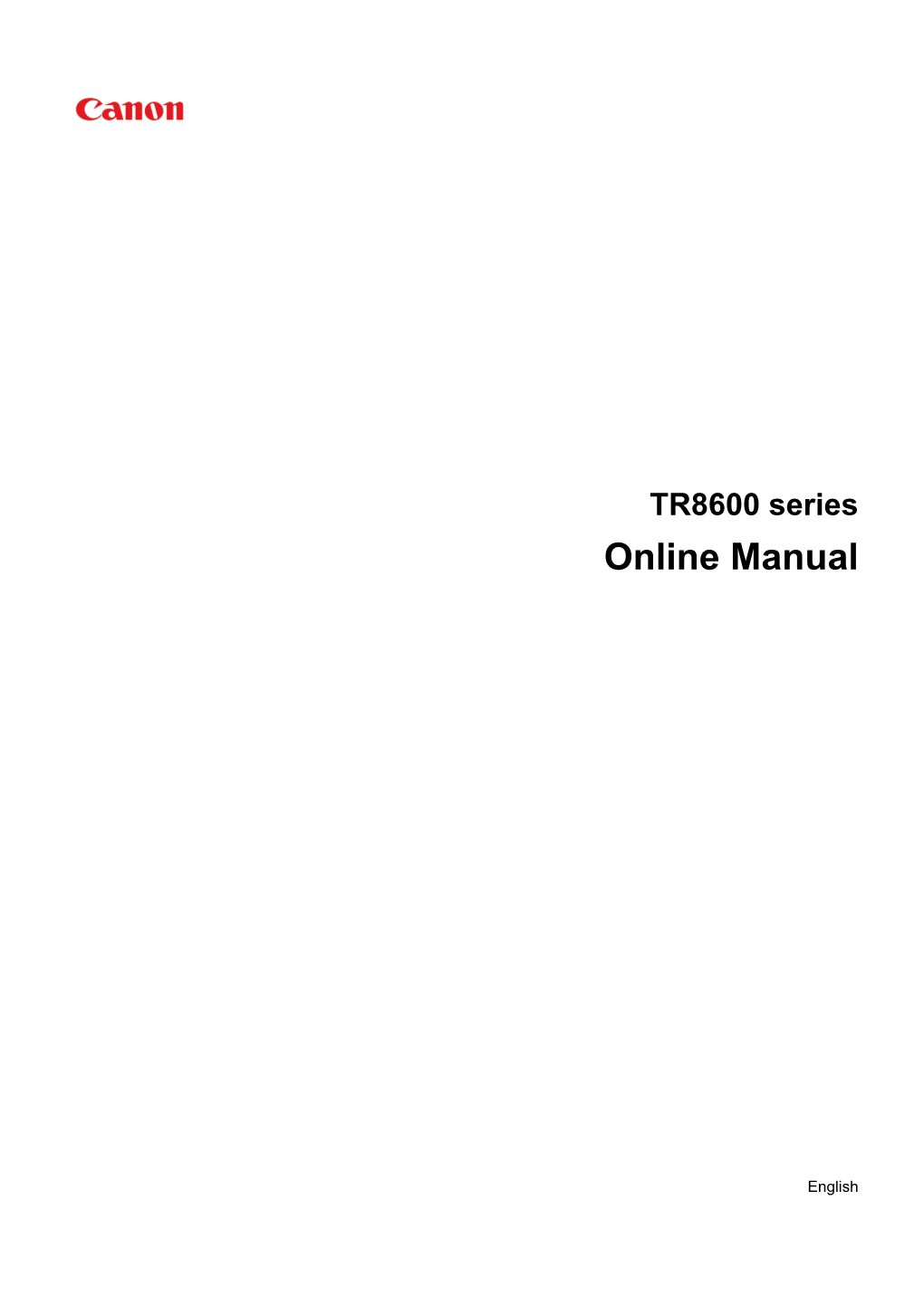TR8600 Series Online Manual