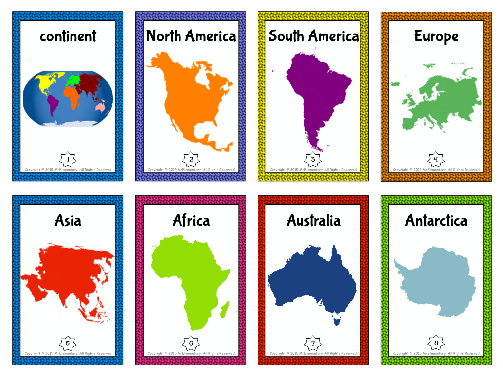 Continent Europe South America North America Asia Antarctica Australia