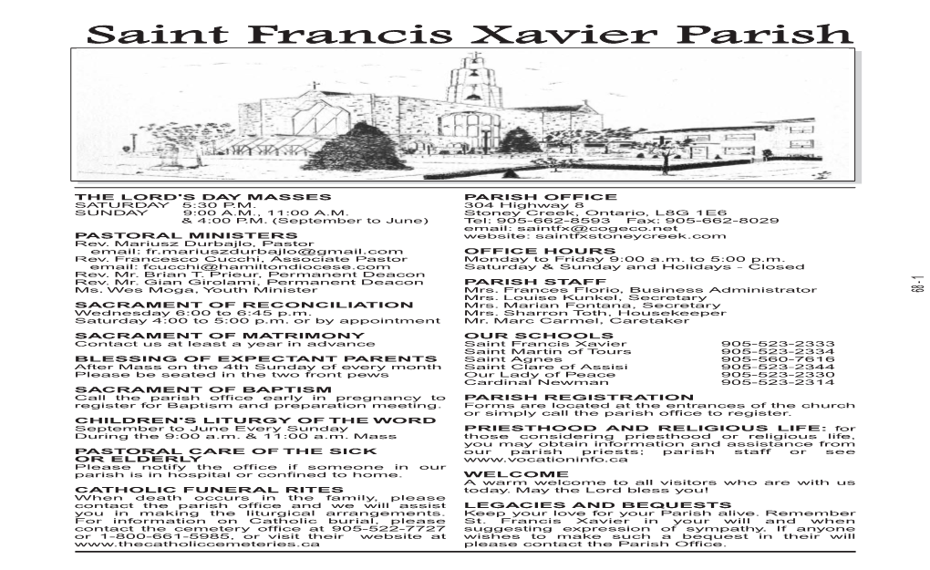 Saint Francis Xavier Parish Francis Xavier Parish