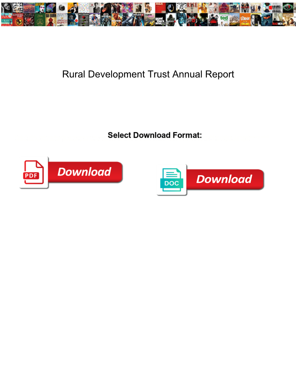 Rural Development Trust Annual Report