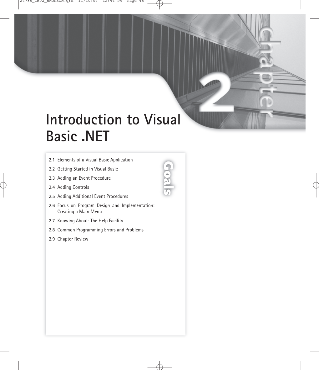 Introduction to Visual Basic .NET