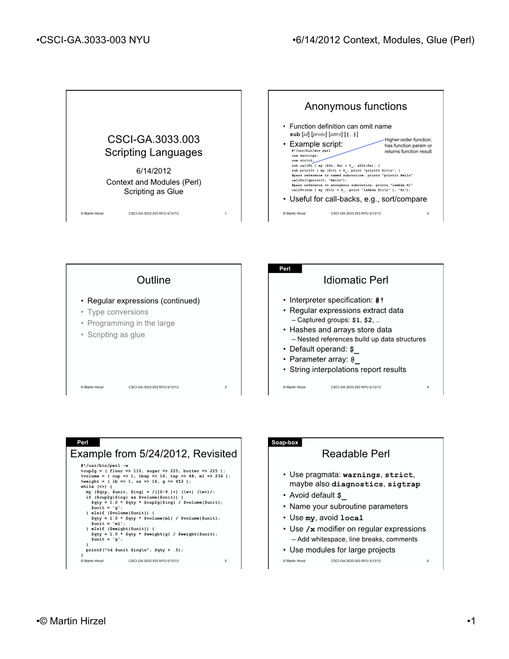 CSCI-GA.3033.003 Scripting Languages Anonymous Functions