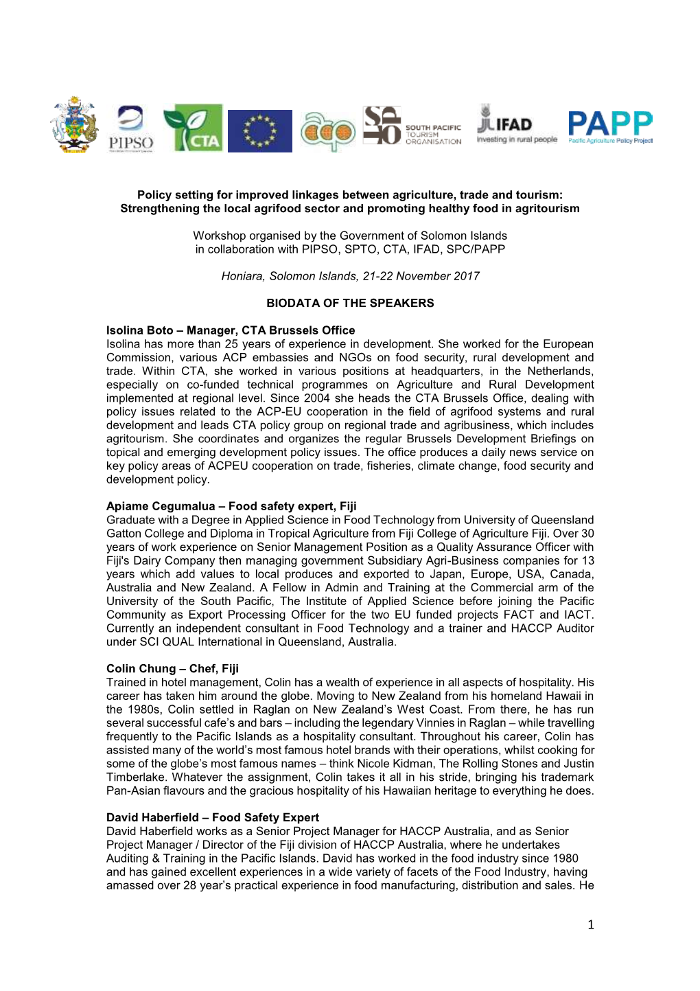 Policy Setting for Improved Linkages Between Agriculture, Trade and Tourism: Strengthening the Local Agrifood Sector and Promoting Healthy Food in Agritourism