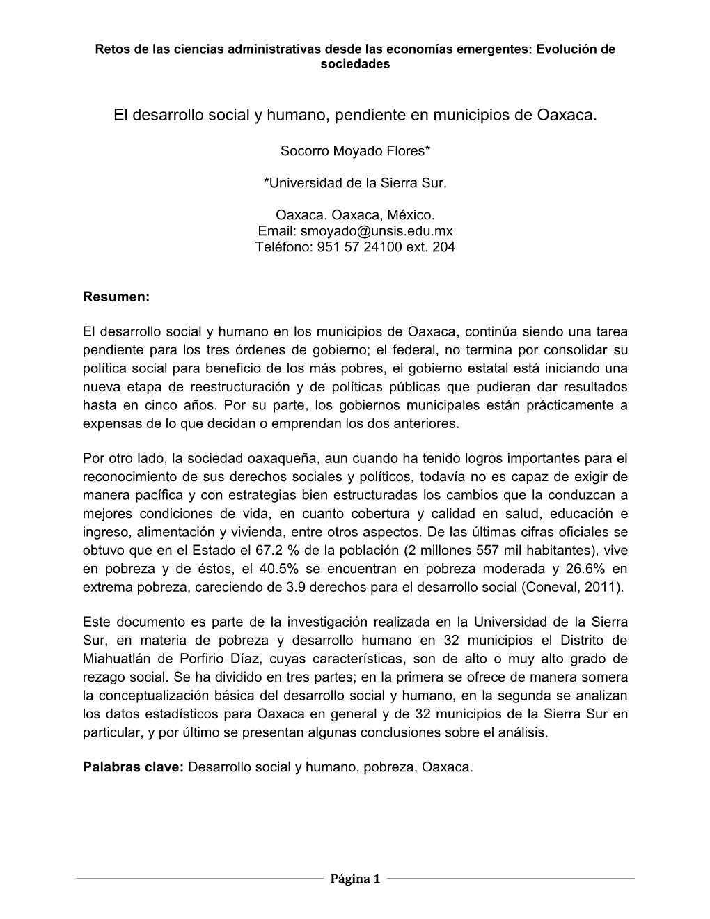 El Desarrollo Social Y Humano, Pendiente En Municipios De Oaxaca