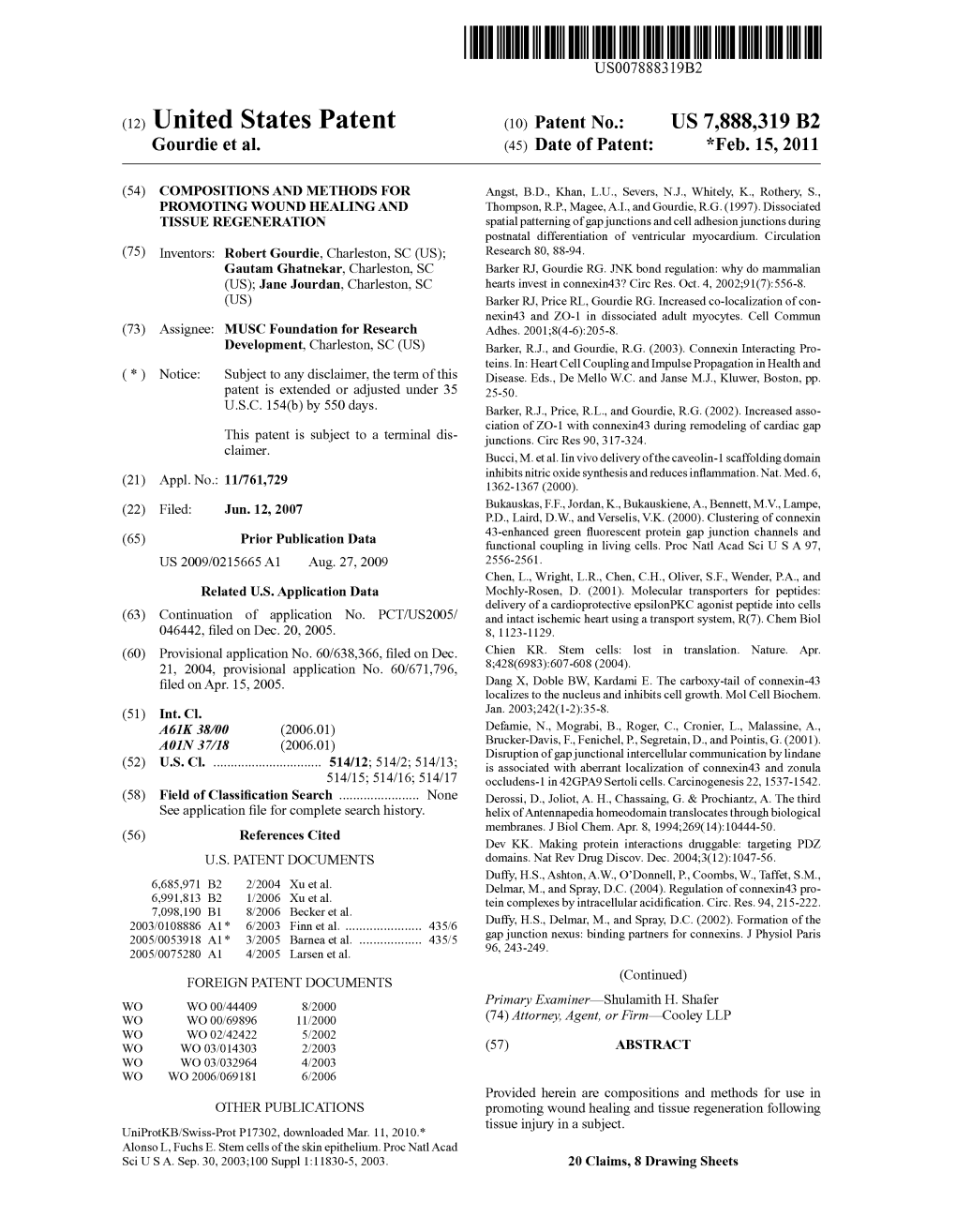 (12) United States Patent (10) Patent No.: US 7,888,319 B2 Gourdie Et Al