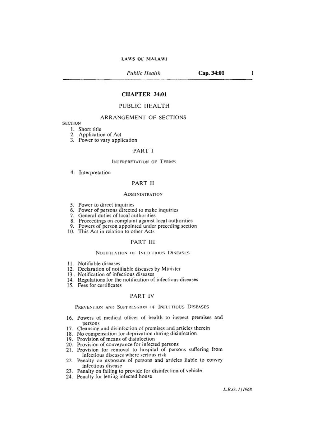 Public Health Act. Application 2