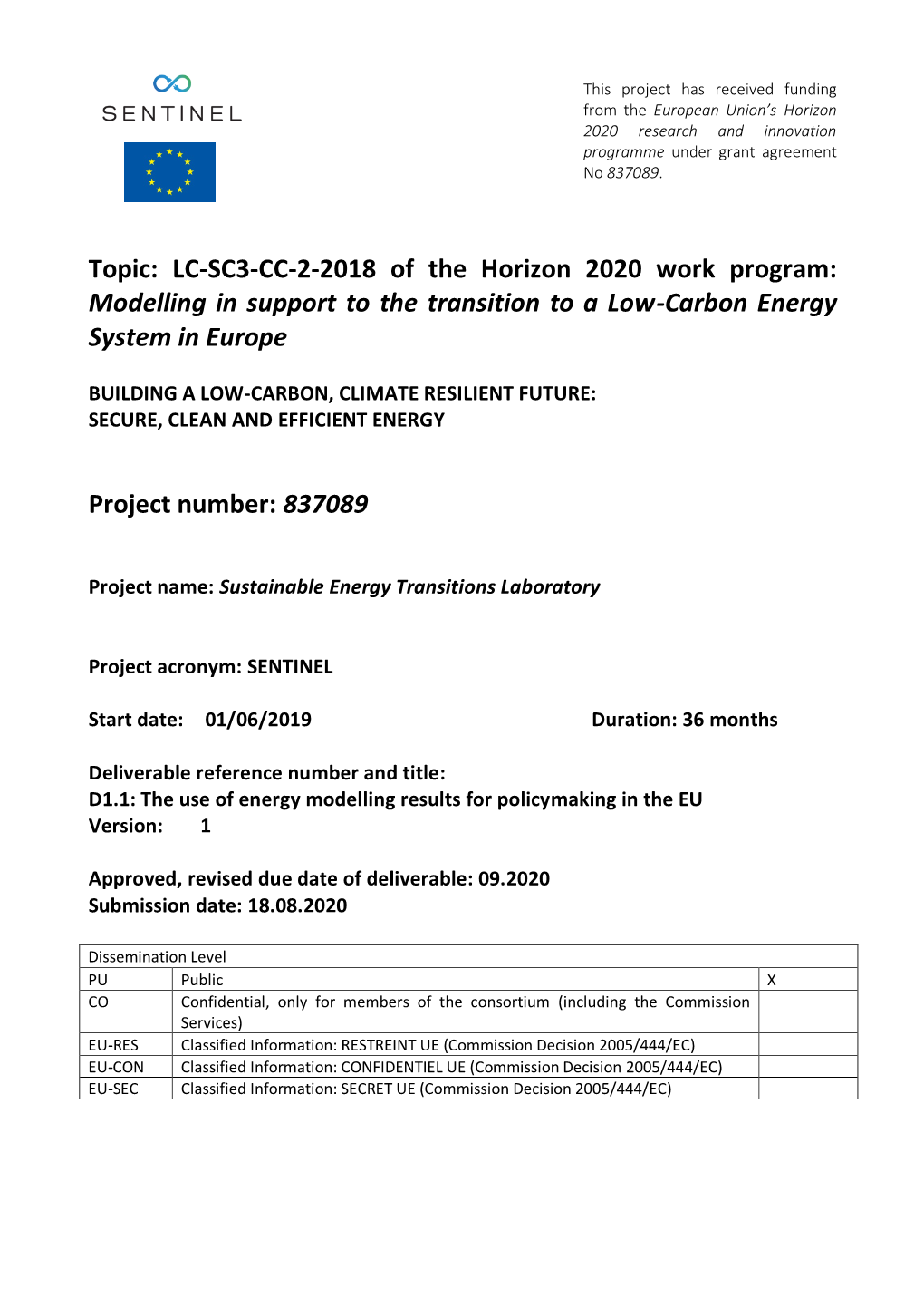 Modelling in Support to the Transition to a Low-Carbon Energy System in Europe