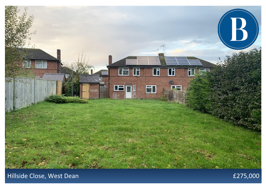 £275,000 Hillside Close, West Dean