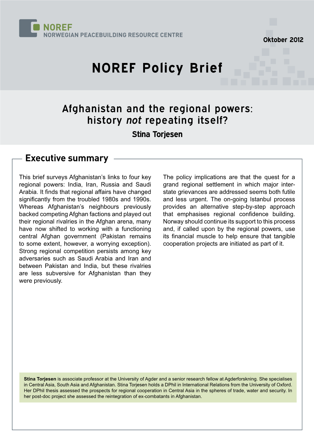 NOREF Policy Brief